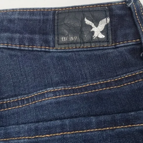 American Eagle AEO Denim Midi Super Stretch Denim Shorts Size 0 - Picture 6 of 9